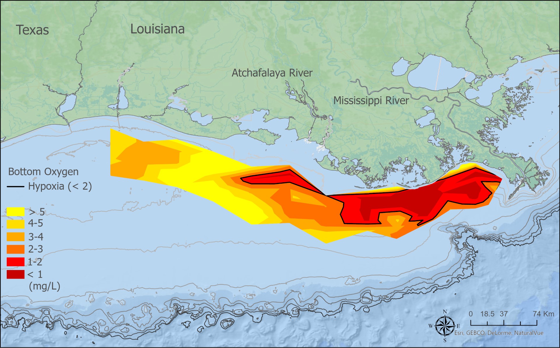 Gulf Hypoxia In The Northern Gulf Of Mexico